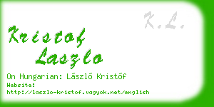 kristof laszlo business card
