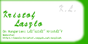 kristof laszlo business card